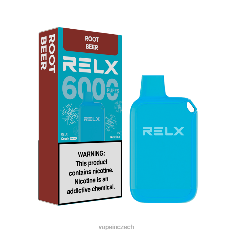 Vape In Czech - RELX Crush Pocket 6000 ledových kořenové pivo HB2N820