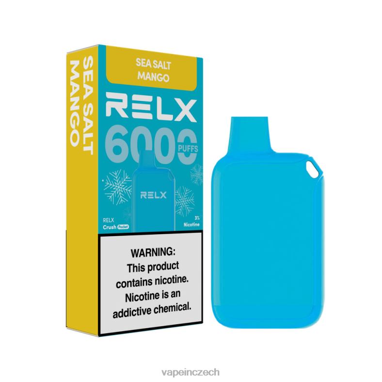 Vape Shop Brno - RELX Crush Pocket 6000 ledových mořská sůl mango HB2N813