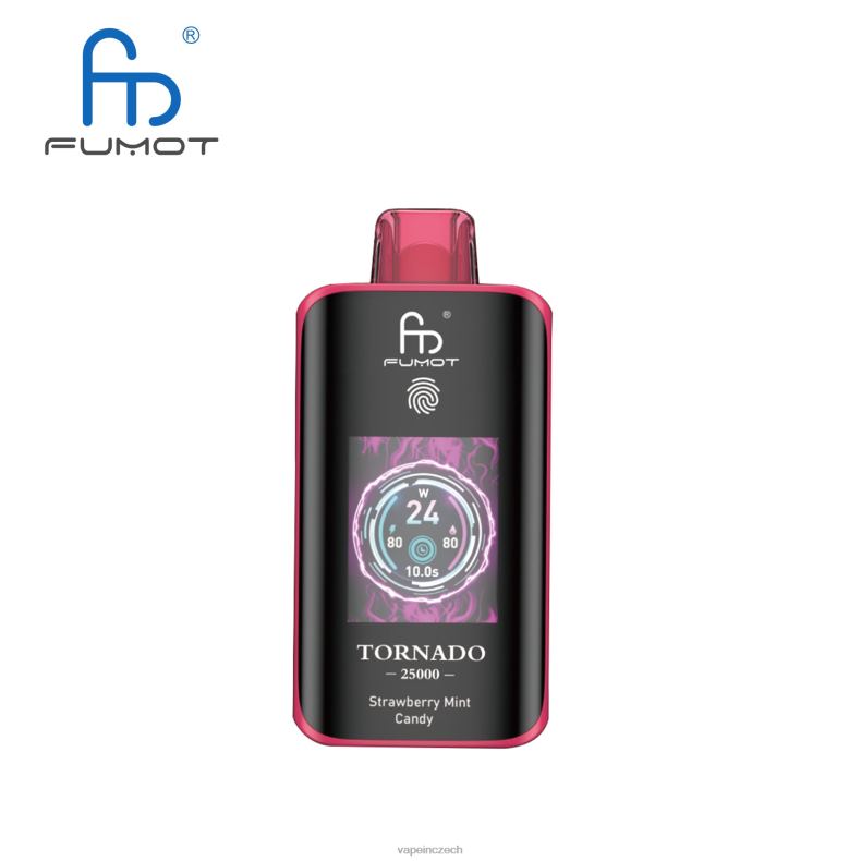 Vape Czech Republic - jahodový mátový bonbón Fumot Tornado 25 000 jednorázových vaků 2PX2415