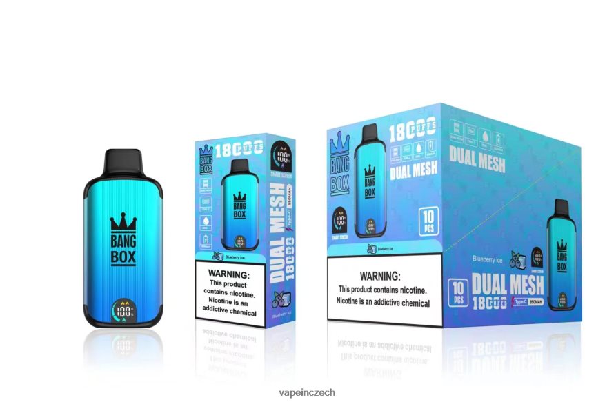 Vape Czech Republic - Bang Box 18 000 tahů N8BLR490 borůvkový led