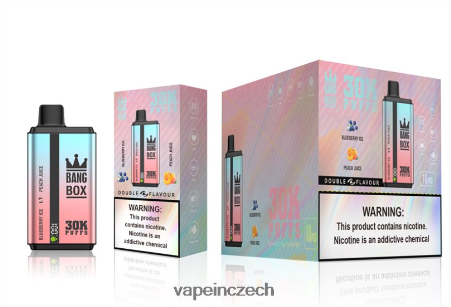 Vape Czech Republic - Bang Box 30 000 tahů duální příchutě N8BLR463 borůvkový led a broskvový džus
