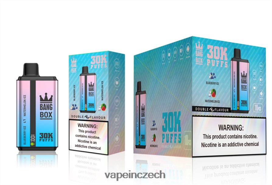 Vape Czech Republic - Bang Box 30 000 tahů duální příchutě N8BLR469 borůvkový a melounový led