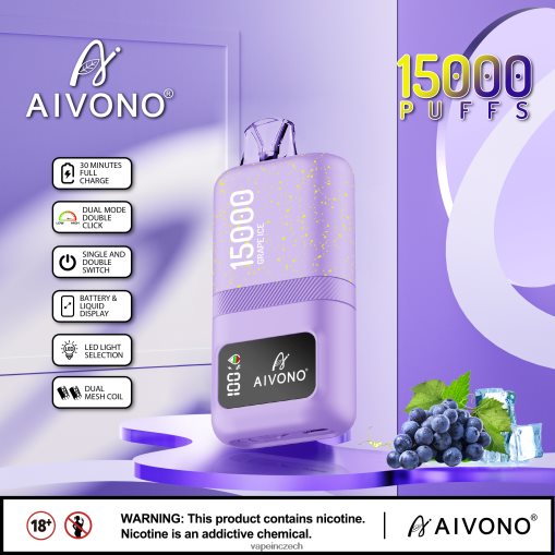 Vape Czech Republic - hroznový led Aivono AIM magic 15 000 L8HL2P60