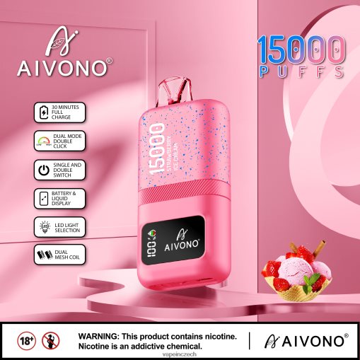 Vape Czech Republic - jahodová zmrzlina Aivono AIM magic 15 000 L8HL2P66