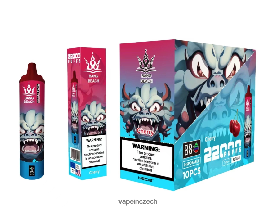Vape In Czech - Bang Beach Chytrá obrazovka s 22 000 tahy N8BLR417 třešeň