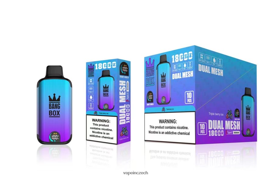 Vape In Czech - Bang Box 18 000 tahů N8BLR495 trojitý bobulový led