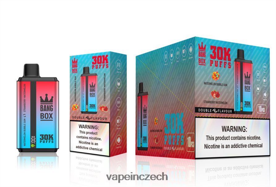 Vape In Czech - Bang Box 30 000 tahů duální příchutě N8BLR468 melounová žvýkačka & jahodový meloun