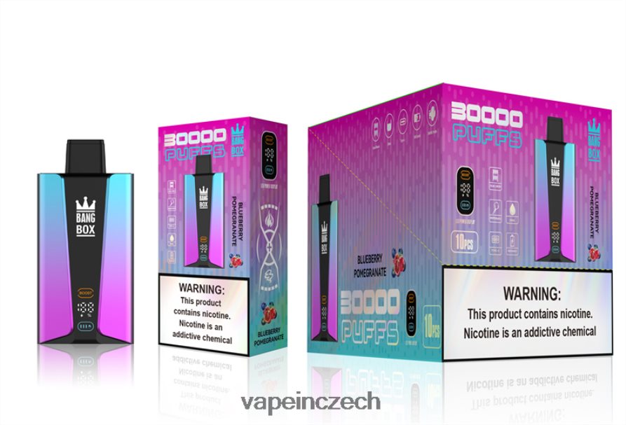 Vape In Czech - Bang Box Inteligentní obrazovka 30 000 tahů N8BLR480 borůvkové pomgerante