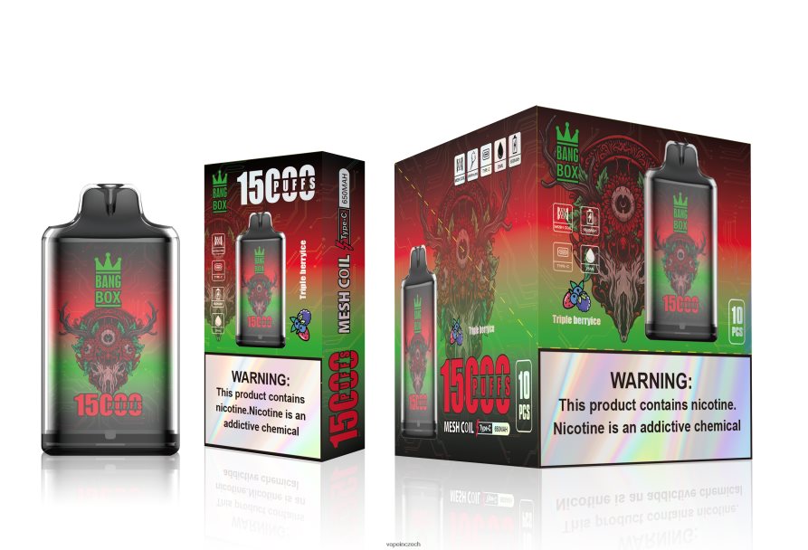 Vape In Czech - Bang Box s1-15000 šluků N8BLR4104 trojitý bobulový led