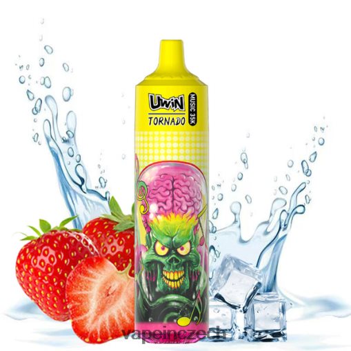 Vape In Czech - jahodový led UWIN CRYSTAL 35k jednorázové vapy L8HL2P389