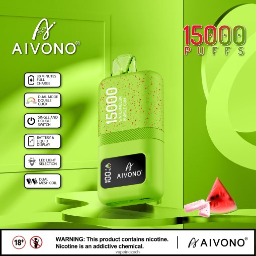 Vape In Czech - melounová žvýkačka Aivono AIM magic 15 000 L8HL2P65