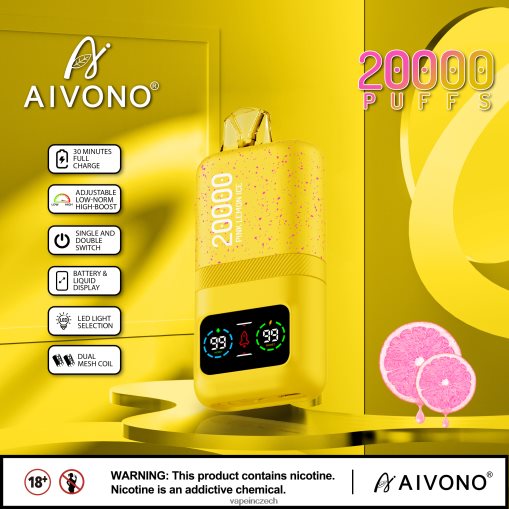 Vape In Czech - růžový citronový led Aivono AIM magic 20 000 L8HL2P83