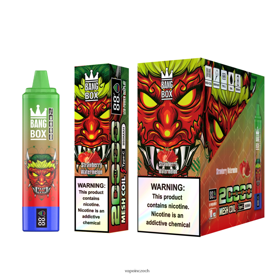 Vape Shop Brno - Bang Box Inteligentní obrazovka 20 000 tahů N8BLR452 jahodový meloun