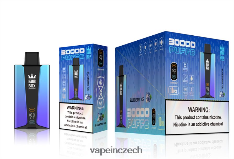 Vape Shop Brno - Bang Box Inteligentní obrazovka 30 000 tahů N8BLR479 borůvkový led