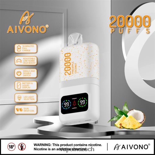 Vape Shop Brno - ananasová kokosová zmrzlina Aivono AIM magic 20 000 L8HL2P76