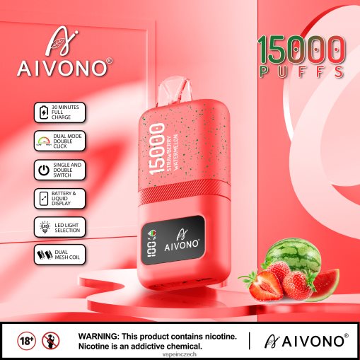 Vape Shop Brno - jahodový meloun Aivono AIM magic 15 000 L8HL2P58