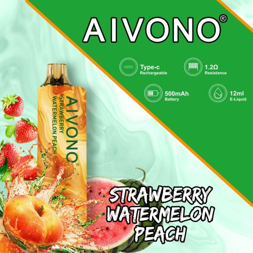 Vape Czech Republic - jahoda meloun broskev Aivono AIM GUN 7000 L8HL2P108