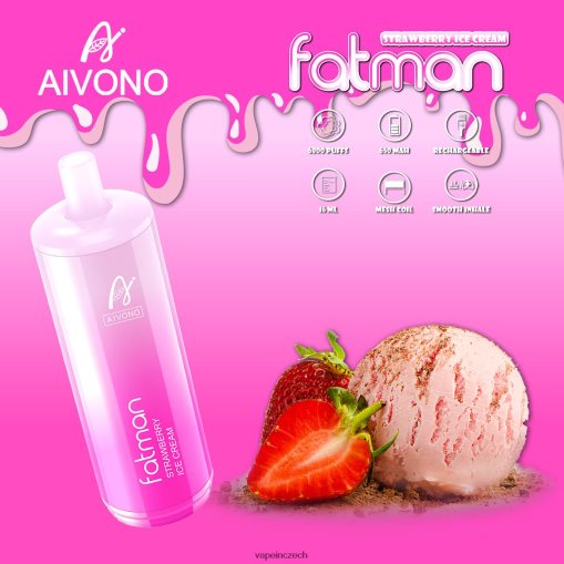 Vape Czech Republic - jahodová zmrzlina Aivono FATMAN 6800 L8HL2P21