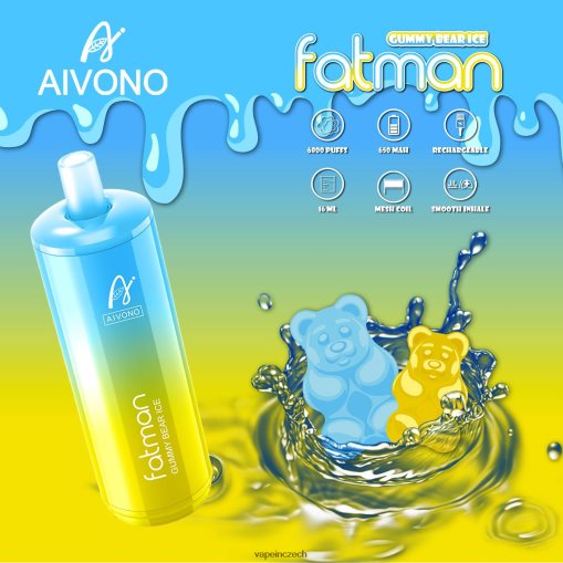 Vape In Czech - gumový medvídek led Aivono FATMAN 6800 L8HL2P32