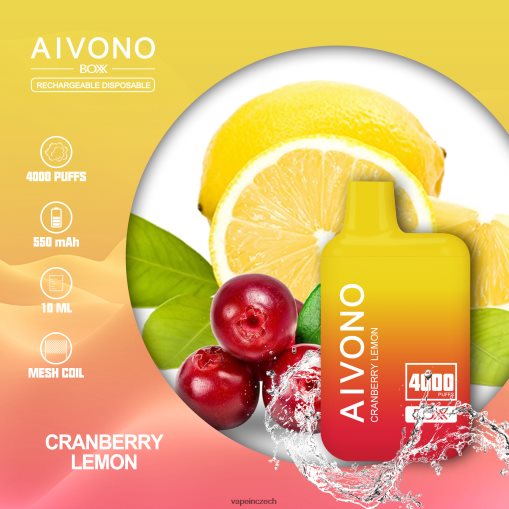 Vape In Czech - brusinkový citron Aivono AIM BOXX 4000 L8HL2P218