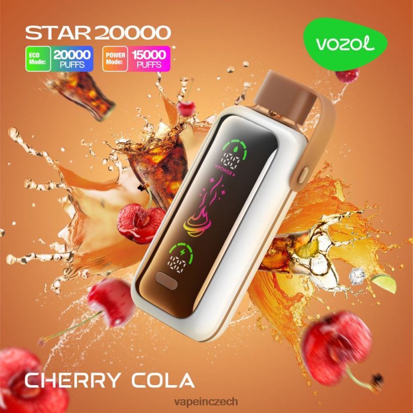 Vape Bez Nikotinu - třešňová cola VOZOL STAR 20 000 V2BRV6