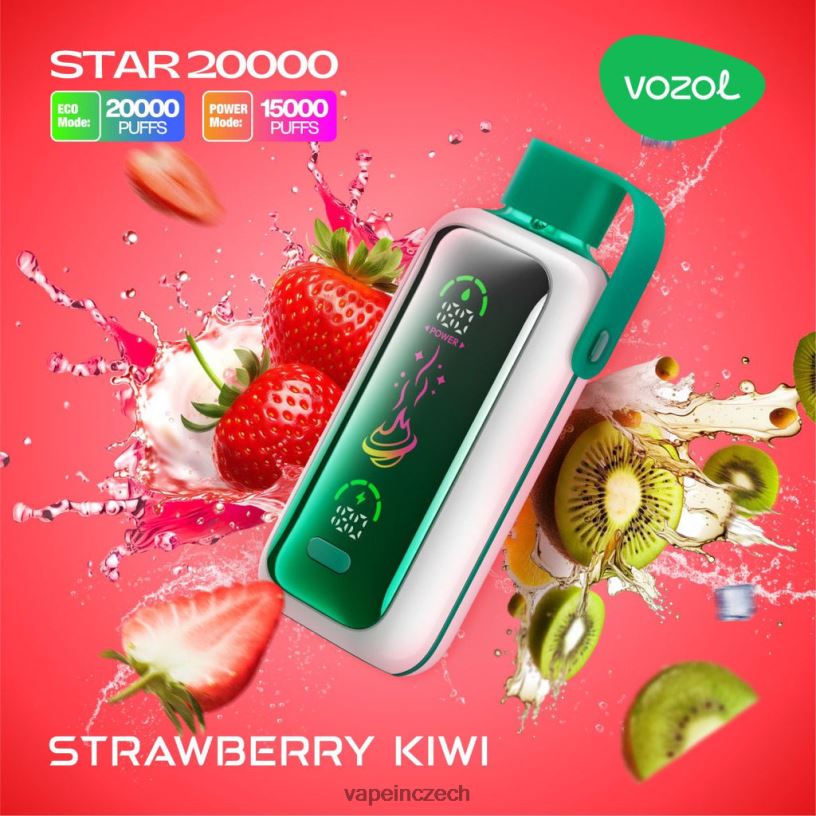 Vape Czech Republic - jahodové kiwi VOZOL STAR 20 000 V2BRV20