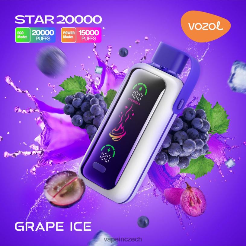 Vape Pen - hroznový led VOZOL STAR 20 000 V2BRV9