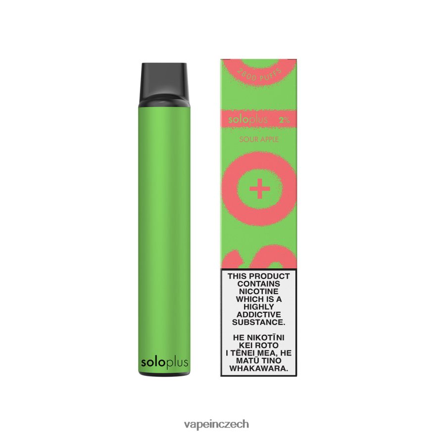 Vape Czech Republic - Solo Plus jednorázová vapa J2Z68T30 kyselé jablko