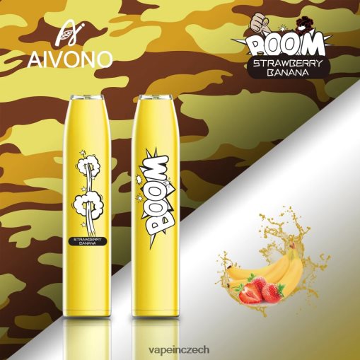 Vape Czech Republic - jahodový banán Aivono AIM BOOM 600 L8HL2P363
