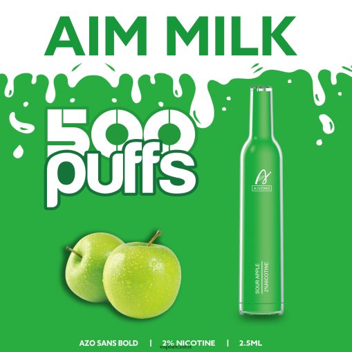 Vape Czech Republic - kyselé jablko Aivono AIM MILK 500 L8HL2P267
