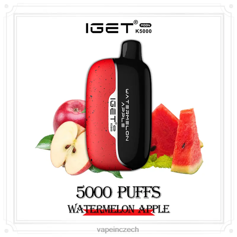 Vape Bez Nikotinu - melounové jablko IGET Moon 5000 kč RZ8606