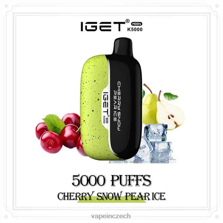 Vape Czech Republic - třešeň sníh hruška led IGET Moon 5000 kč RZ8605
