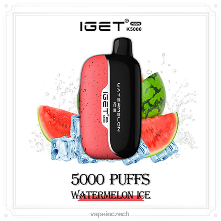 Vape In Czech - melounový led IGET Moon 5000 kč RZ8608