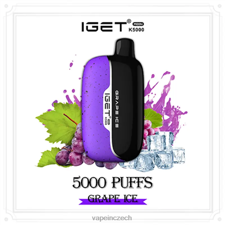 Vape Pen - hroznový led IGET Moon 5000 kč RZ8604