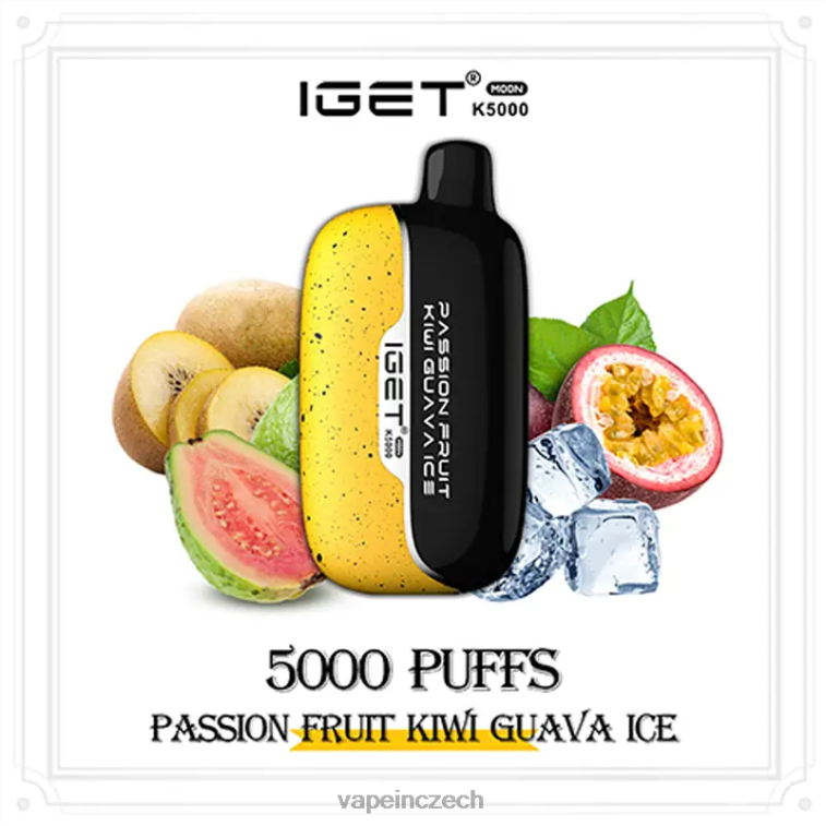 Vape Shop Brno - mučenka kiwi guava led IGET Moon 5000 kč RZ8602