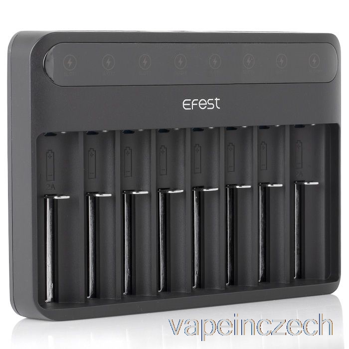 Efest Lush Q8 8 šachtová Inteligentní Nabíječka Baterií Vape Pero