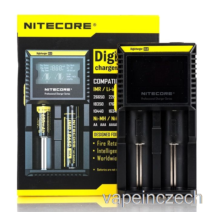 Nabíječka Baterií Nitecore D2 (2 šachty) Vape Bez Nikotinu