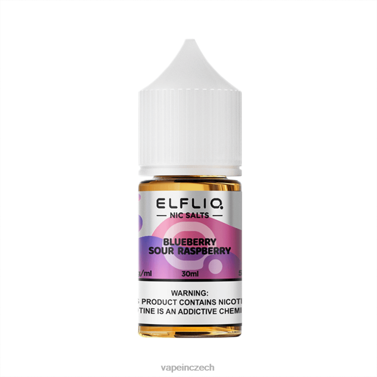 Blueberry kyselá malina V2XVJ12 ELFBAR ELFLIQ Nic sůl 30 ml